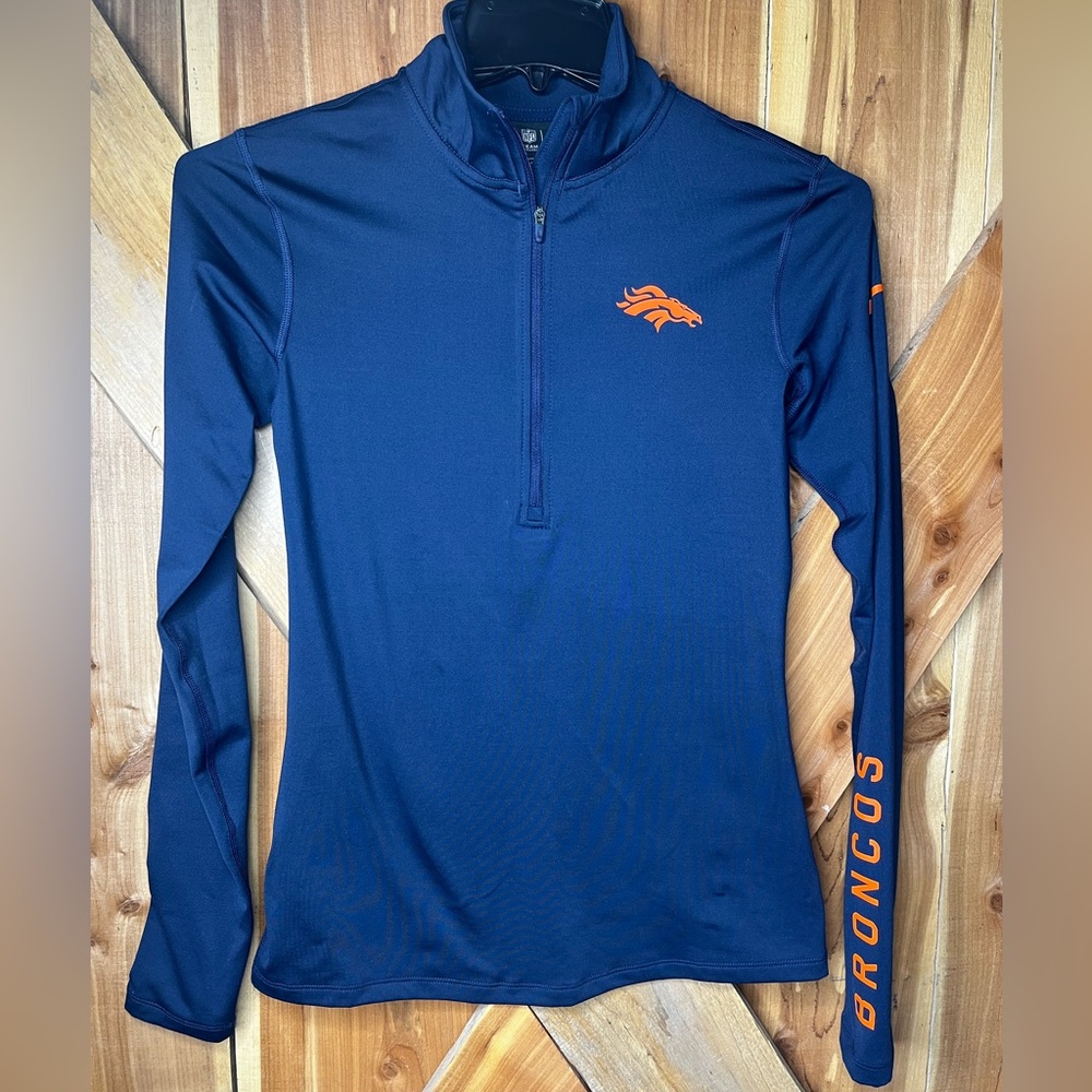 Nike Dri-FIT NFL Half Zip Pullover Royal Blue/ Orange Women’s Medium NWT